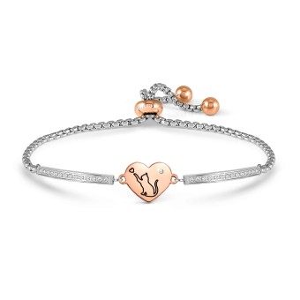 Milleluci bracelet Heart with Cat