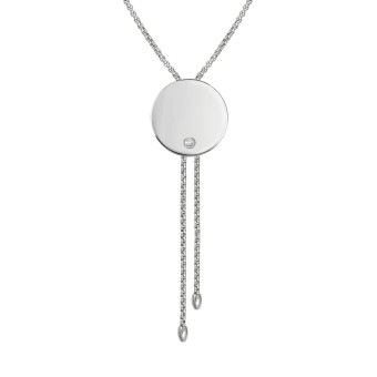 Sempre Con Me engravable necklace with CZ