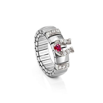 Extension ring with Horseshoe and Heart
