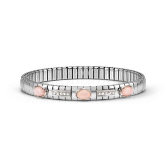Extension bracelet with 3 oval stones