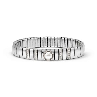 Extension bracelet, Pearl, Cubic Zirconia